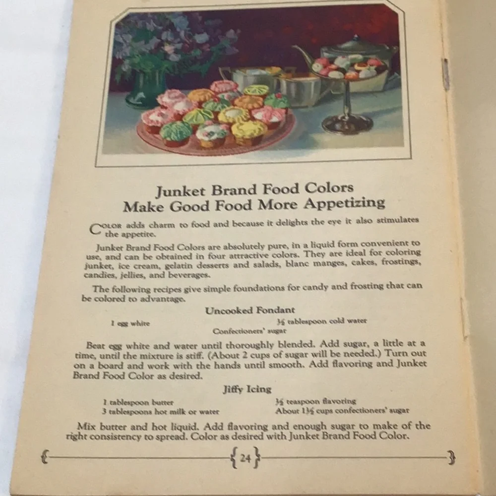 Antique 1923 Junket brand recipe booklet